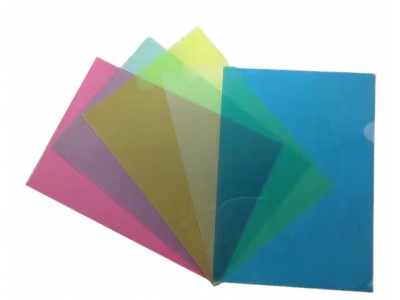   L Shaped Folder Transparent  Assorsted      BDS1012